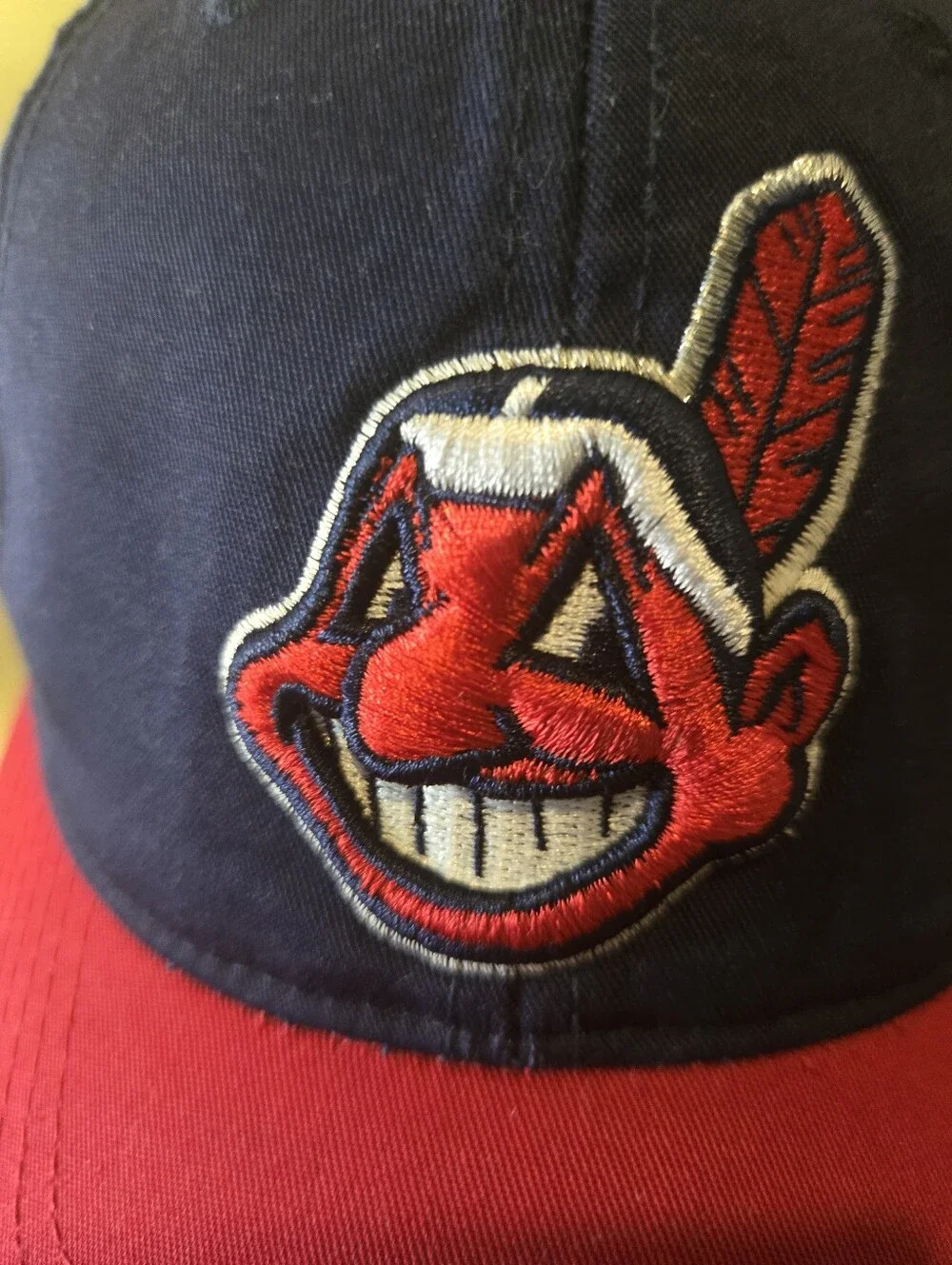Vintage Cleveland Indians Chief Wahoo Baseball Hat Cap Team MLB Outdoor Cap S/M